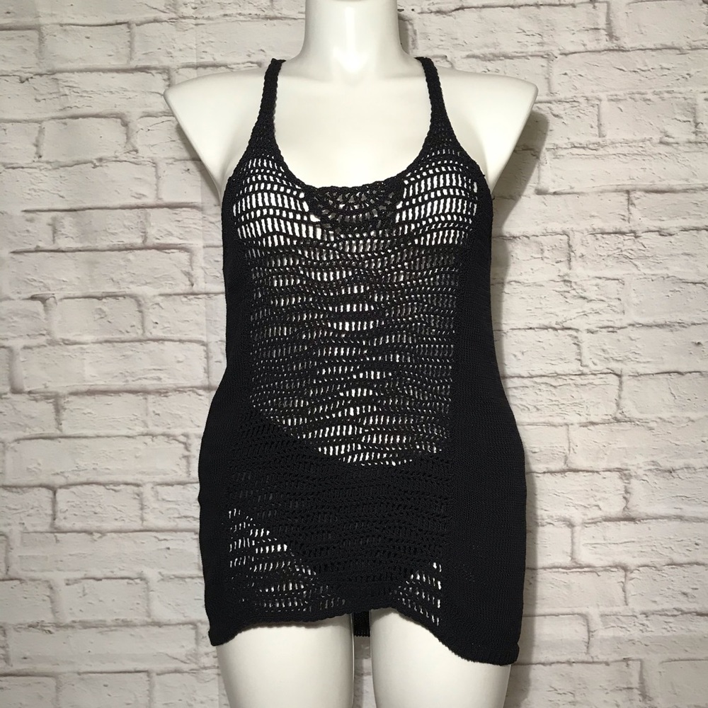 ➡️GAP⬅️Women's Black Crochet Sleeveless Tank Top